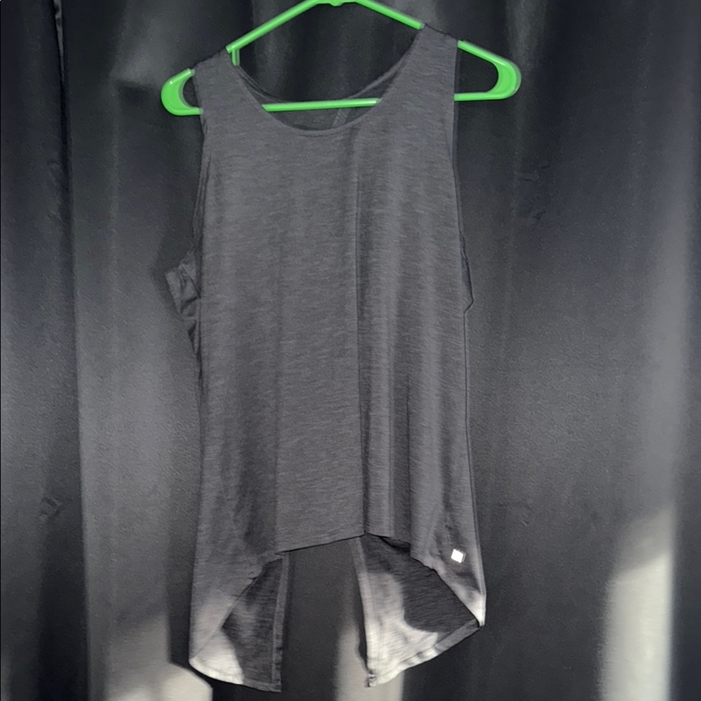 Gray Asymmetrical Sleeveless Tank Top